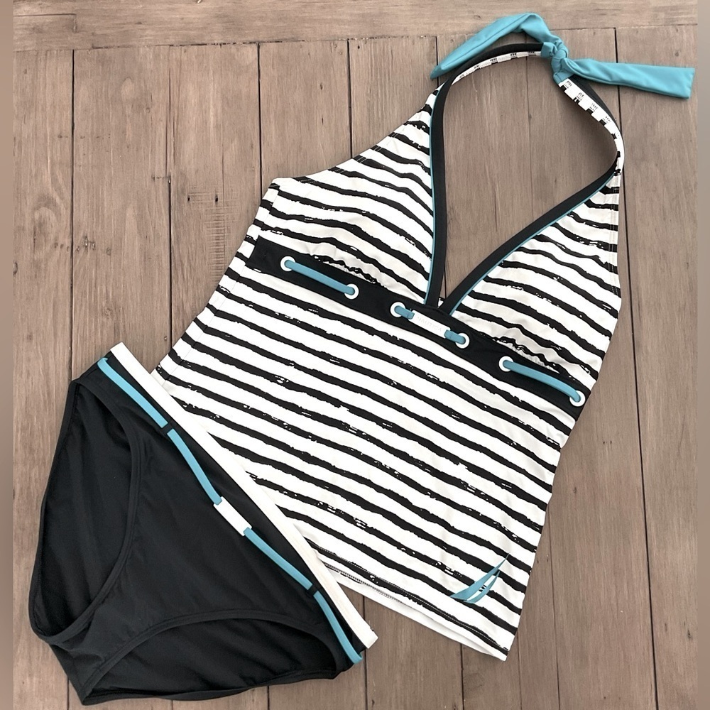 Nautical Tankini Two Piece Swimsuit